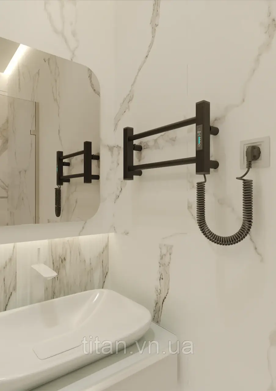 Рушникосушарка Elna Ладер Люкс 2 Чорний 210Х530мм, фото 1