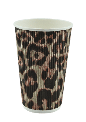 Гофрований стакан 450мл з малюнком (25шт)