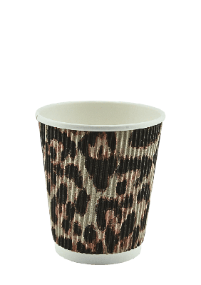 Гофрований стакан 250мл з малюнком (30шт)