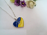 Кулон підвіска серце Україна з тризубом тризуб герб тризуб України, фото 3