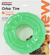 Іграшка для собак Petstages Петстейджес Orka Tire Pet Колесо 15см зелений (pt67721) 0700603677219, фото 2