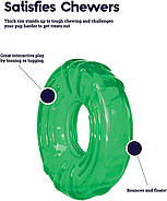 Іграшка для собак Petstages Петстейджес Orka Tire Pet Колесо 15см зелений (pt67721) 0700603677219, фото 4