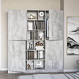 Шафа для одягу в сучасному стилі 180 см завширшки Шафи чотирьохдверні на 20 відділень із ЛДСП, фото 2