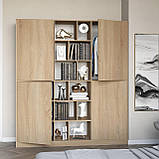 Шафа для одягу в сучасному стилі 180 см завширшки Шафи чотирьохдверні на 20 відділень із ЛДСП, фото 5