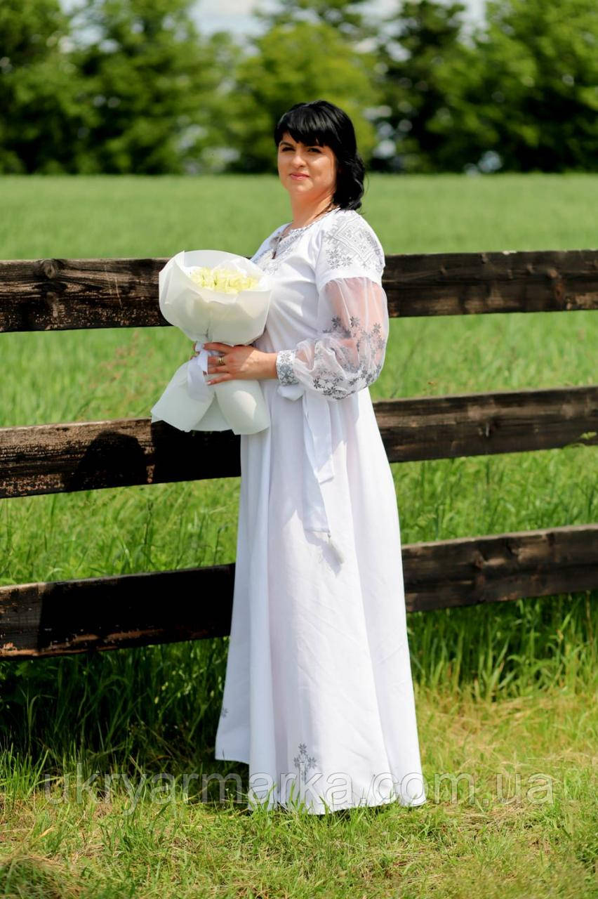 Вишите плаття максі із спідницею кльош "Тріумф кохання", фото 1