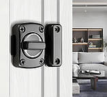 Дверний поворотний замок засувка French Door Lock Black, фото 2