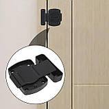 Дверний поворотний замок засувка French Door Lock Black, фото 5