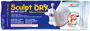 Маса для моделювання, самозастигаюча глина (500г, біла) Mungyo Sculpt Dry MW-500