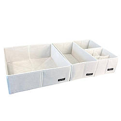 Набір коробочок в дитячий комод MIDI (білий)