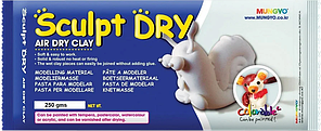 Маса для моделювання, самозастигаюча глина (250г, біла) Mungyo Sculpt Dry MW-250