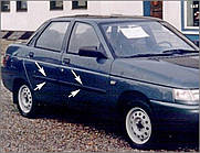 Молдинги на двері ВАЗ Lada 2110, 2111