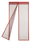 Москітна сітка на двері Magic Mesh антимоскітна шторка на магнітах 210х100 см Бордо