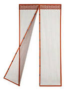 Москітна сітка на двері Magic Mesh антимоскітна шторка на магнітах 210х100 см Коричнева