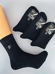 Махрові шкарпетки чоловічі чорні 25-27 (39-42 взуття) 10 пар/уп