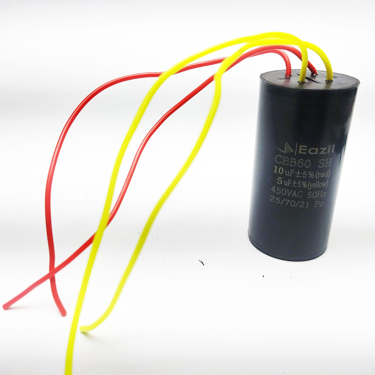 Конденсатор СВВ60 10 мкф+5 мкф спарений для пральної машини SATURN, Daewoo, Delfa, Dex, Digital, фото 1