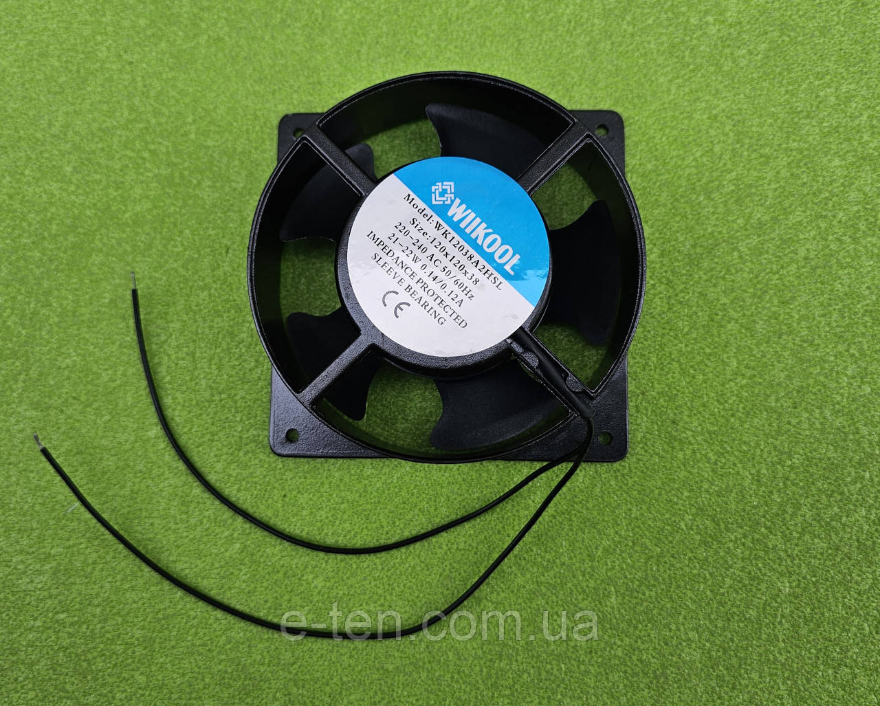 Вентилятор осьовий WIIKOOL WK12038A2HSL / 120мм*120мм*38мм / 220-240V / 0,14А / 21W (КРУГЛО-КВАДРАТНИЙ)