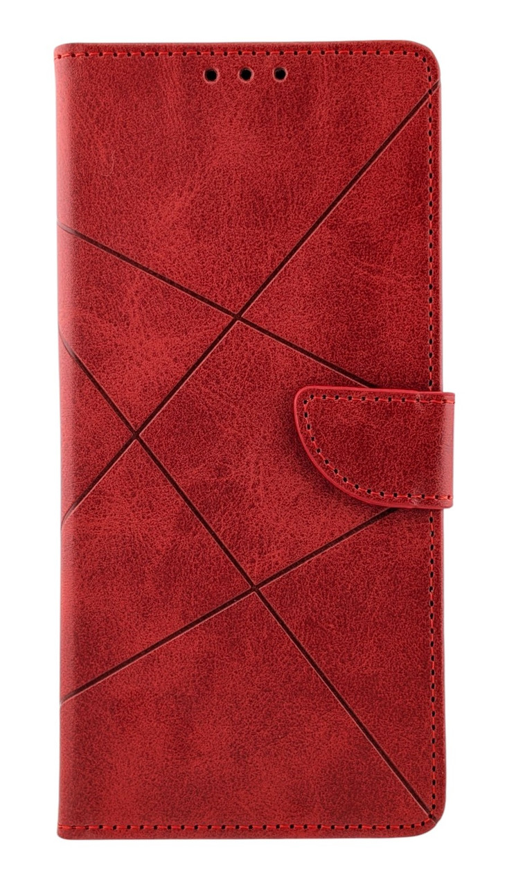 Чохол книжка Business Leather Claps для Samsung Galaxy A12 / A125 на магніті з підставкою червоний - фото 1 - id-p2654077688