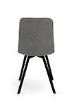Стілець ФРЕШ (квадрат) чорний/букле сірий, фото 4