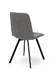 Стілець ФРЕШ (квадрат) чорний/букле сірий, фото 5