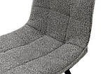 Стілець ФРЕШ (квадрат) чорний/букле сірий, фото 7