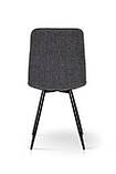 Стілець ФРЕШ (круглий) чорний/букле темно сіра, фото 5