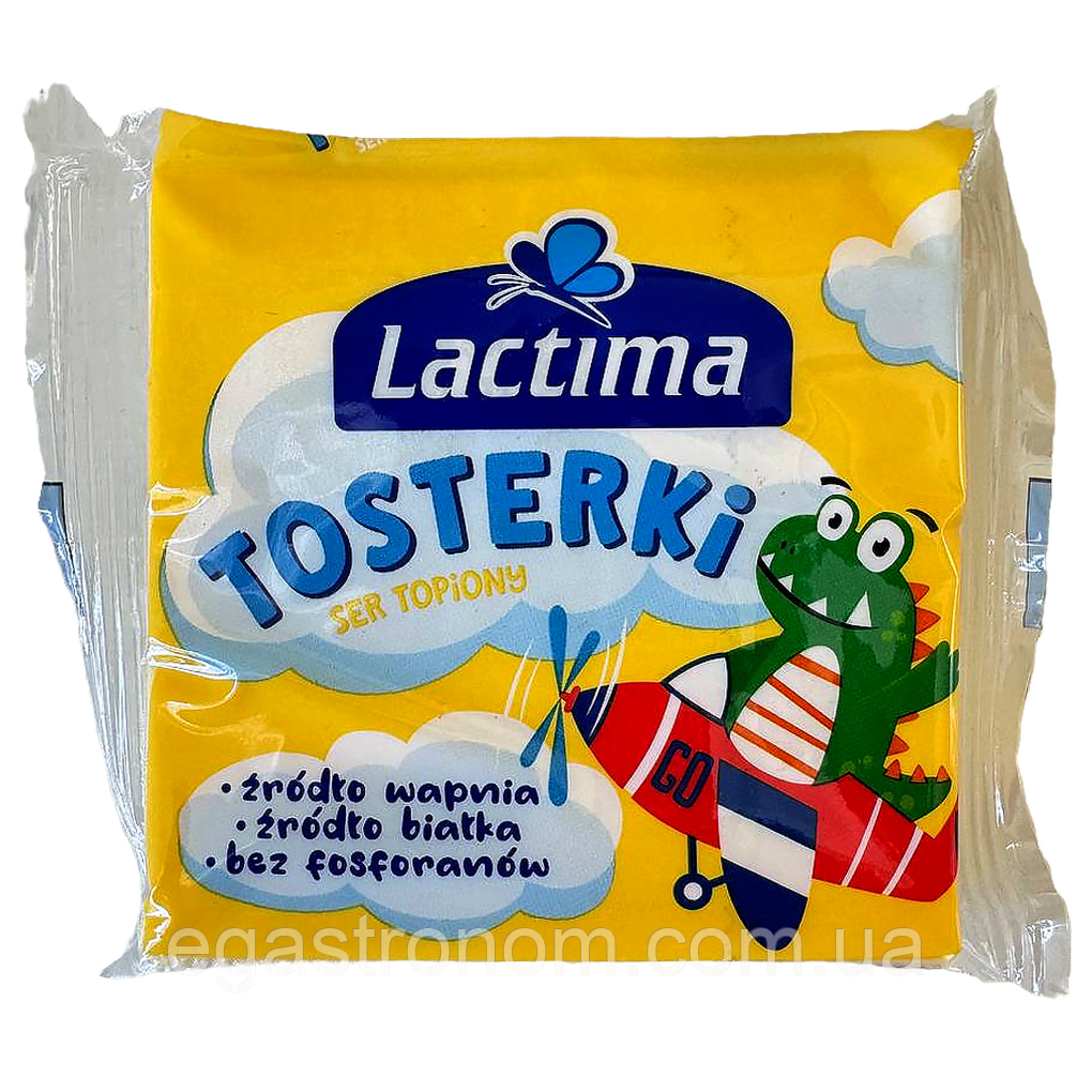 Сир тостовий дитячий Лактіма тостеркі Tosterki Lactima 130g 10шт/ящ (Код: 00-00017897)