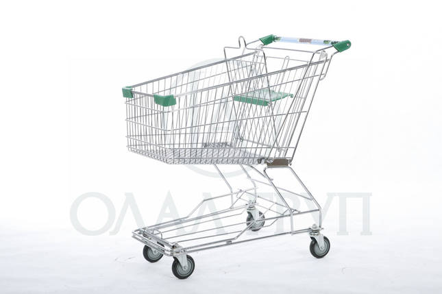 Тележка, візок для супермаркета с поддоном 100 литров, фото 2