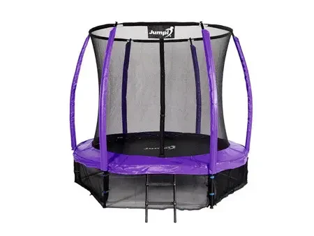 Батут для дому Jumpi 252 см/8 FT Maxy Comfort Plus Фіолетовий із внутр. сіткою