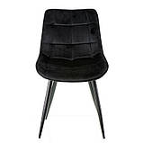 Стілець обідній Дамаск чорний / Damask black вельвет, фото 3