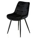 Стілець обідній Дамаск чорний / Damask black вельвет, фото 2