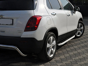 Бічні пороги площадки на Chevrolet Trailblazer 2012-2019 Підніжки Шевроле Трейлблейзер Fullmond