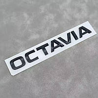 Шильдик емблема на багажник Skoda Octavia Шкода Октавія, чорний глянець, антихром