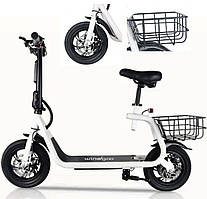 Електросамокат Windgoo B9 500Вт із сидінням, 12", до 120 кг Білий