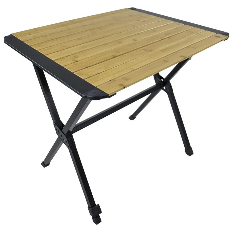 Туристичний Стіл Розкладний Bo-Camp Maryland M 80x63 cm Bamboo Brown (1404643) Кемпінговий Складаний Столик для риболовлі, фото 1