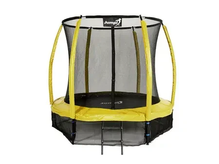 Батут дитячий Jumpi 252 см/8 FT Maxy Comfort Plus Жовтий із внутр. сіткою