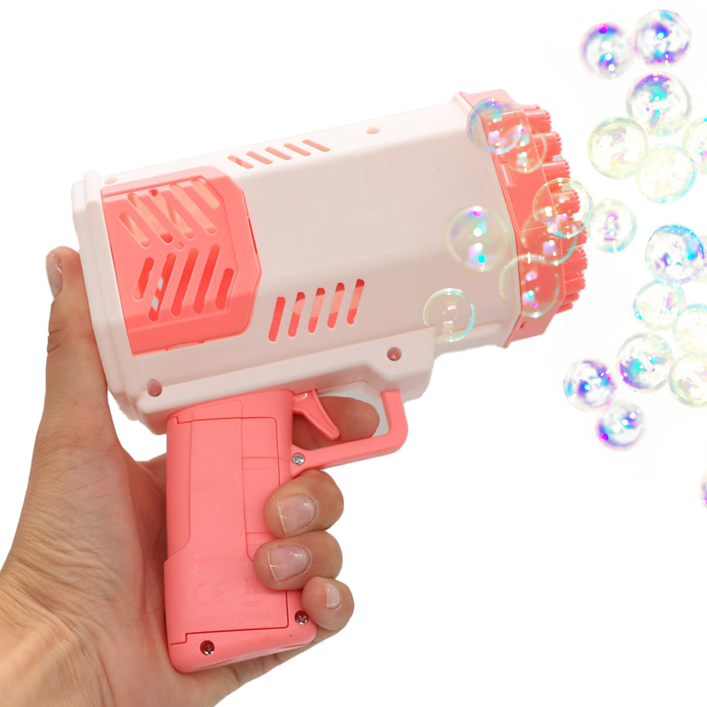 Дитячий пістолет для мильних бульбашок Space Bubble gun Рожевий P120