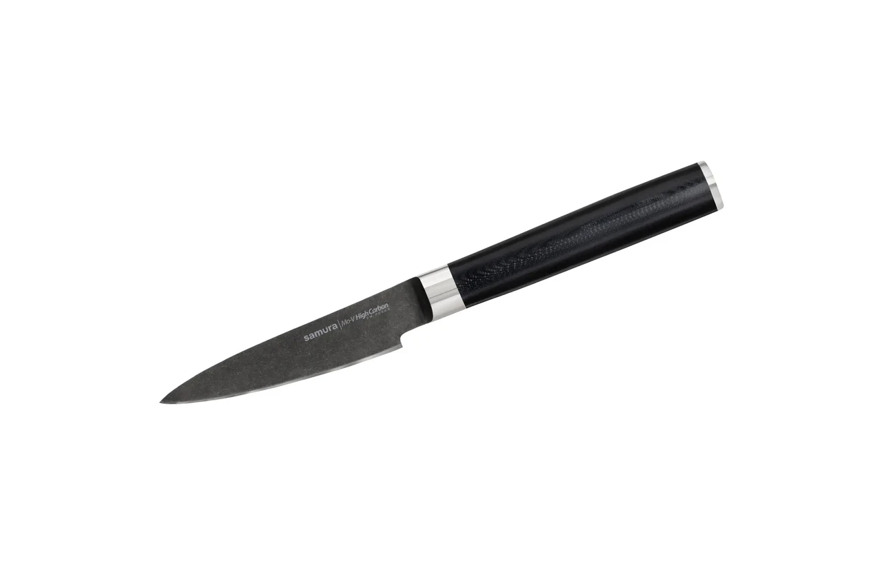 Ніж кухонний овочевий 90 мм Samura MO-V Stonewash (SM-0010B), фото 1