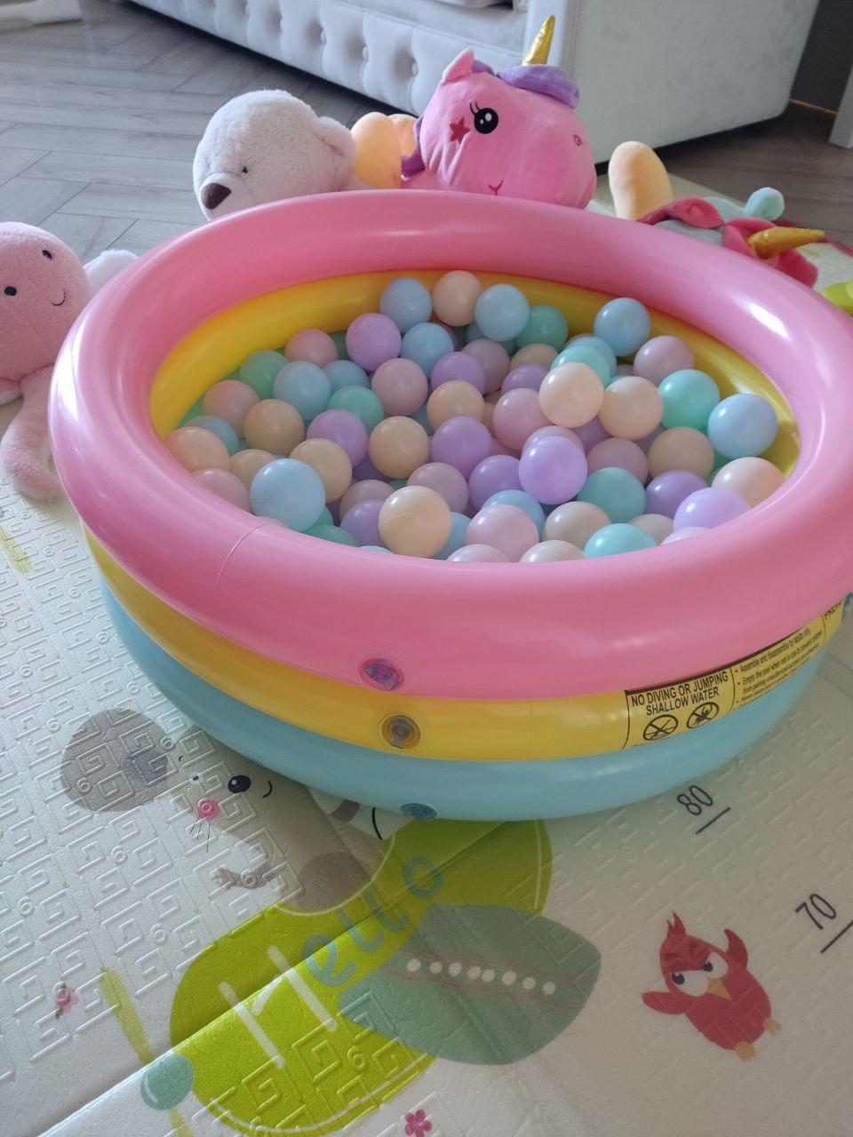 Сухий басейн 2в1, набір кульки 180 шт + басейн 61х22 см + насос, фото 1