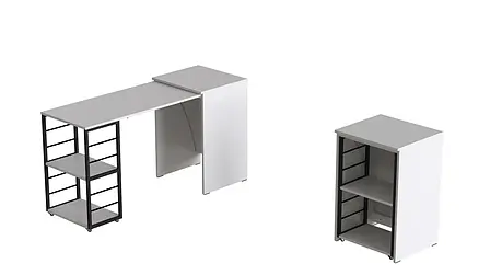 Розсувний стіл тумба Neman  ДОЛІН  білий, фото 2