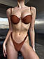 Жіночий роздільний купальник ліф із кісточками та чашками та плавки на бретельках (р. S, M) 77KP1085, фото 7