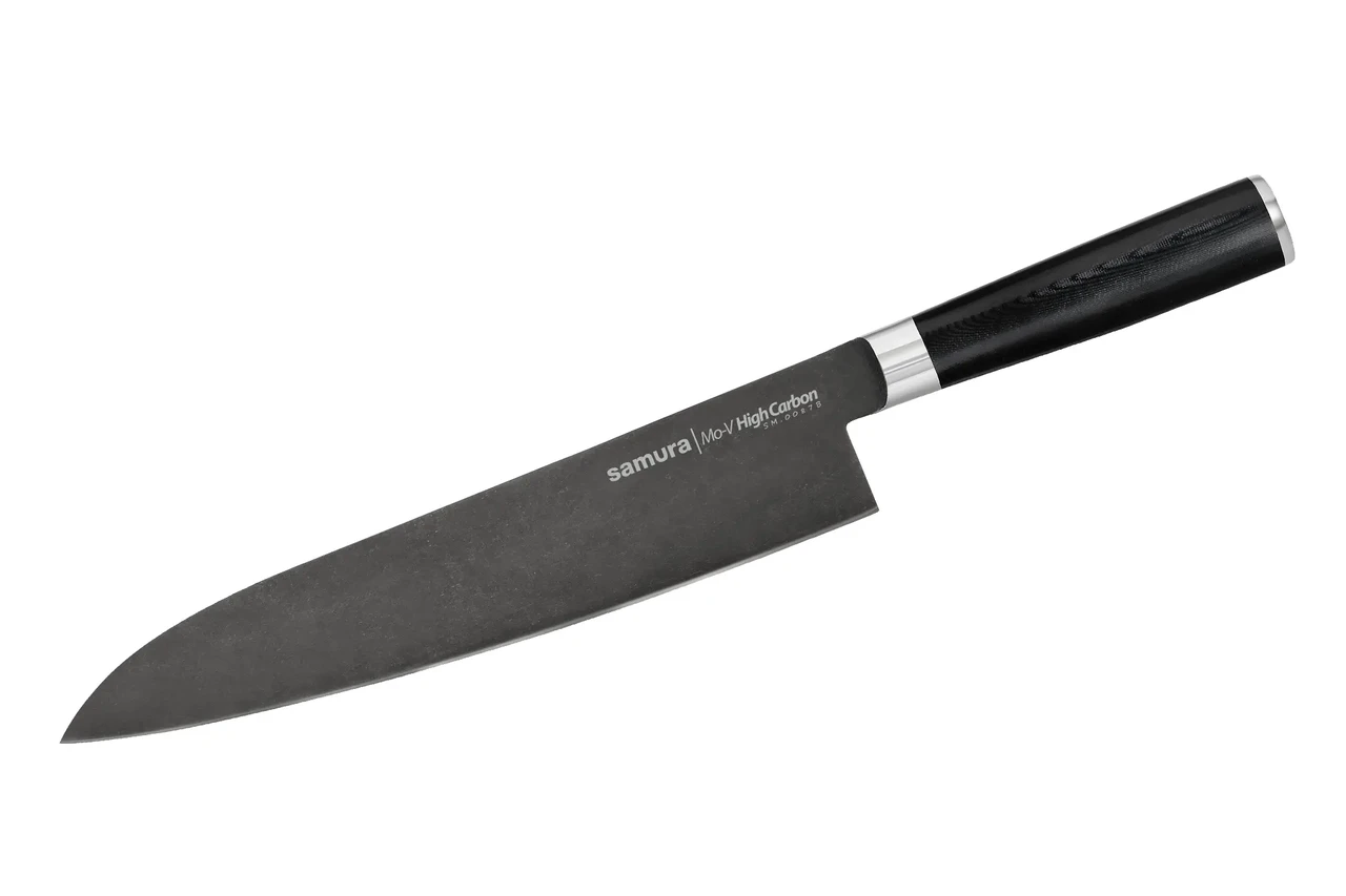 Ніж кухонний Шеф 240 мм Samura MO-V Stonewash (SM-0087B), фото 1