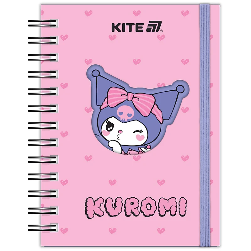 Блокнот на спіралі Kite Kuromi HK25-229-2, А6, 80 аркушів, клітинка, фото 1