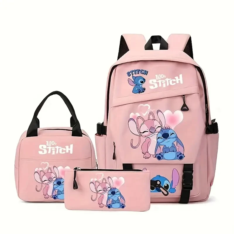 Комплект для шкіл рюкзак, ланчбокс, пенал Stitch Стіч рож
