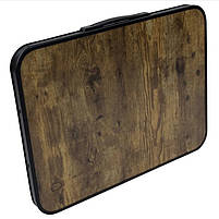 Туристичний Стіл Розкладний Bo-Camp Garland 60x45 cm Black/Wood look (1404195) Кемпінговий Складаний Столик для риболовлі, фото 10