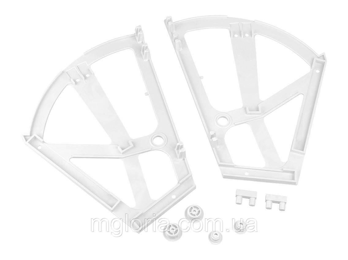 Полиця для взуття відкидна "гамбургер" пластикова подвійна біла, фото 1
