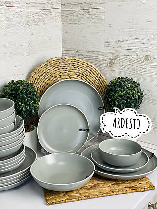Набір посуду 12 ін. Ardesto Cremona Dusty grey AR0012GRC, фото 1