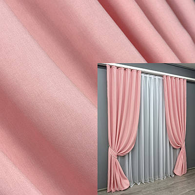 Комплект штор (2шт. 1,5х2,85м.) жакард, колекція "Ібіца". Колір рожевий. Код 1732ш 33-0708