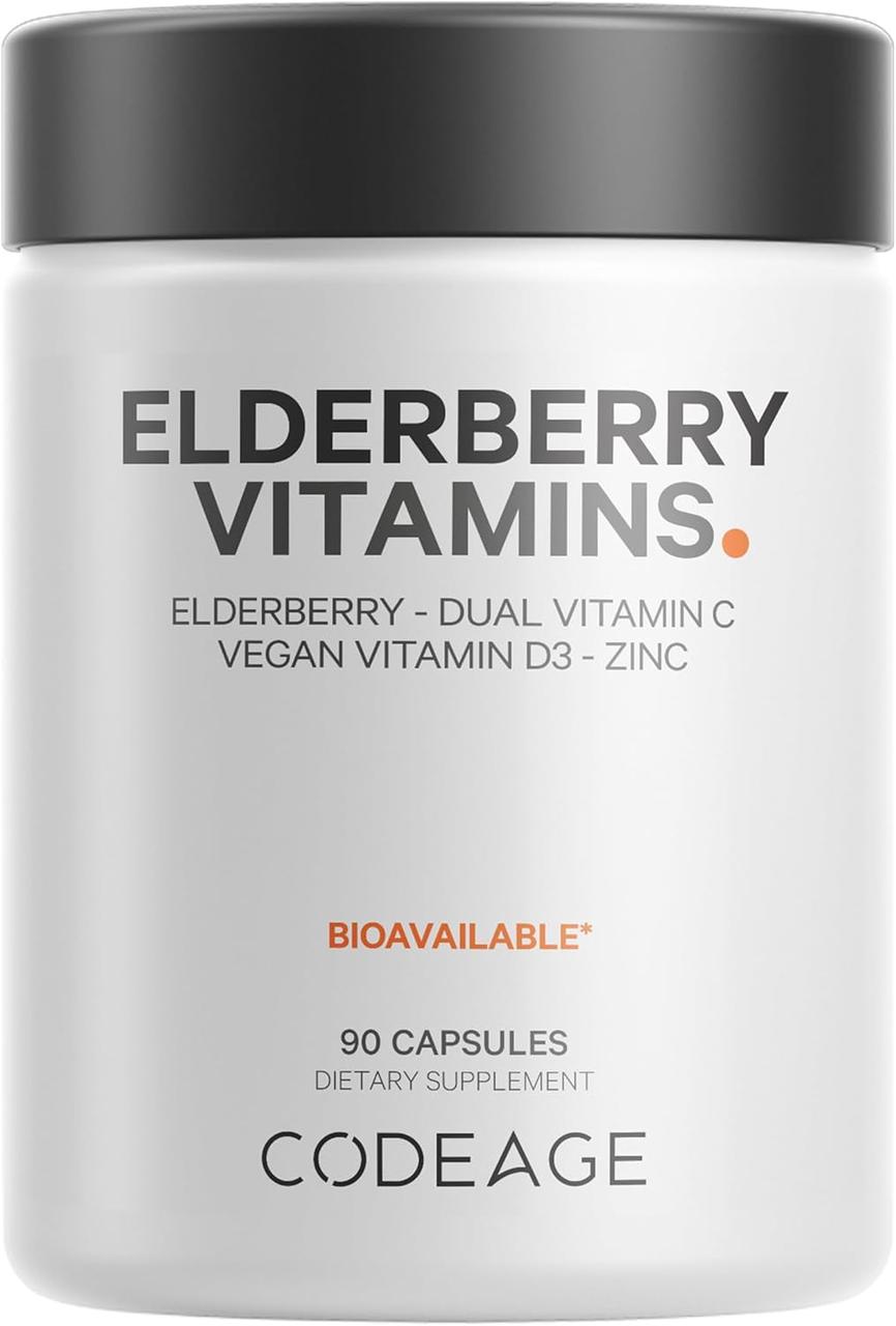 CodeAge Organic Black Elderberry Vitamins / Органічна чорна бузина 90 капсул