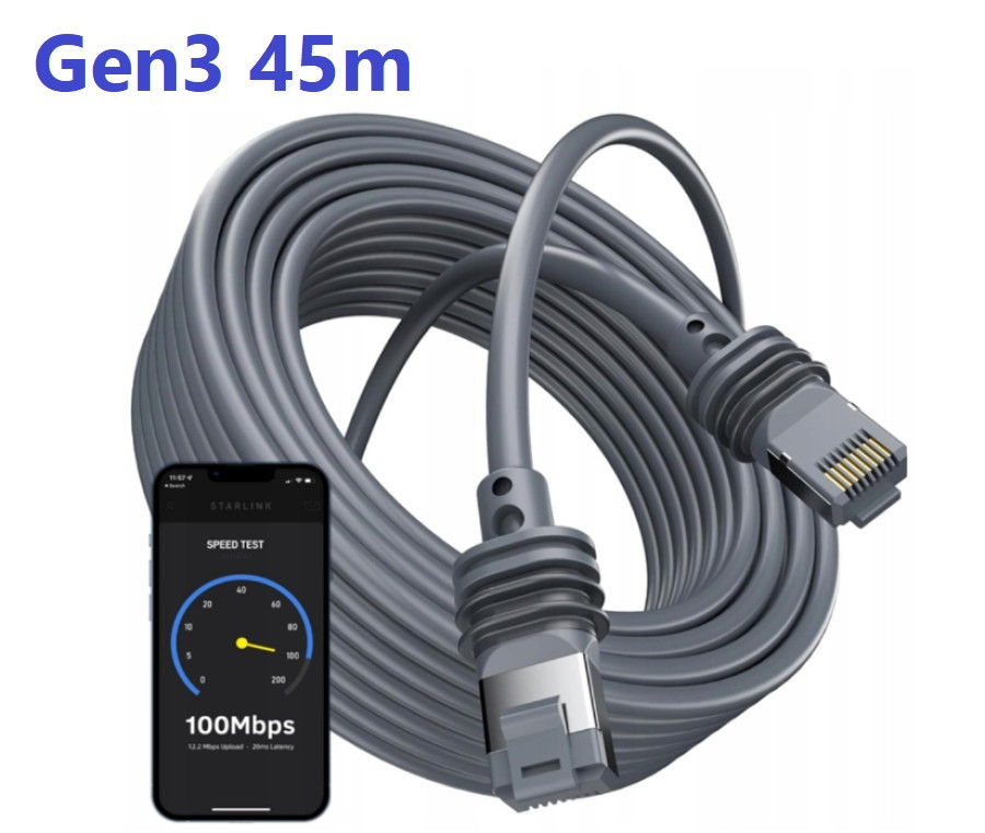 Кабель для маршрутизатора Starlink V3/Gen3 45м, фото 1