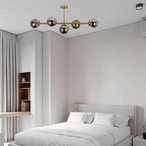 Стельова сучасна люстра "Modern Luxe " (52-9906-5 BRZ+BK), фото 2